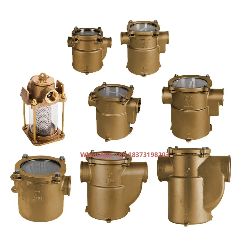 

Customized Brass Seawater Strainer Marine Hardware Boat Accessories Marine Grade Sea Water Filter