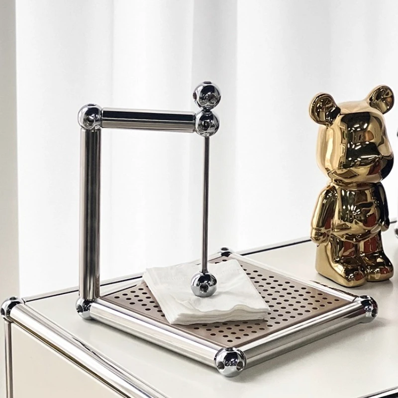 

Elegant Modular Combination Tissue Holder Creative Desktop Napkin Press Vertical Paper Stand for Kitchen & Dining Organizer