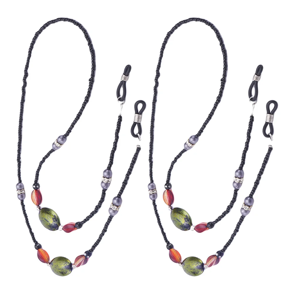 

2Pcs Elegant Acrylic Beaded Eyeglass Lanyard for Women Trendy Lightweight Glasses Chain Prevents Loss Ideal for All Activities