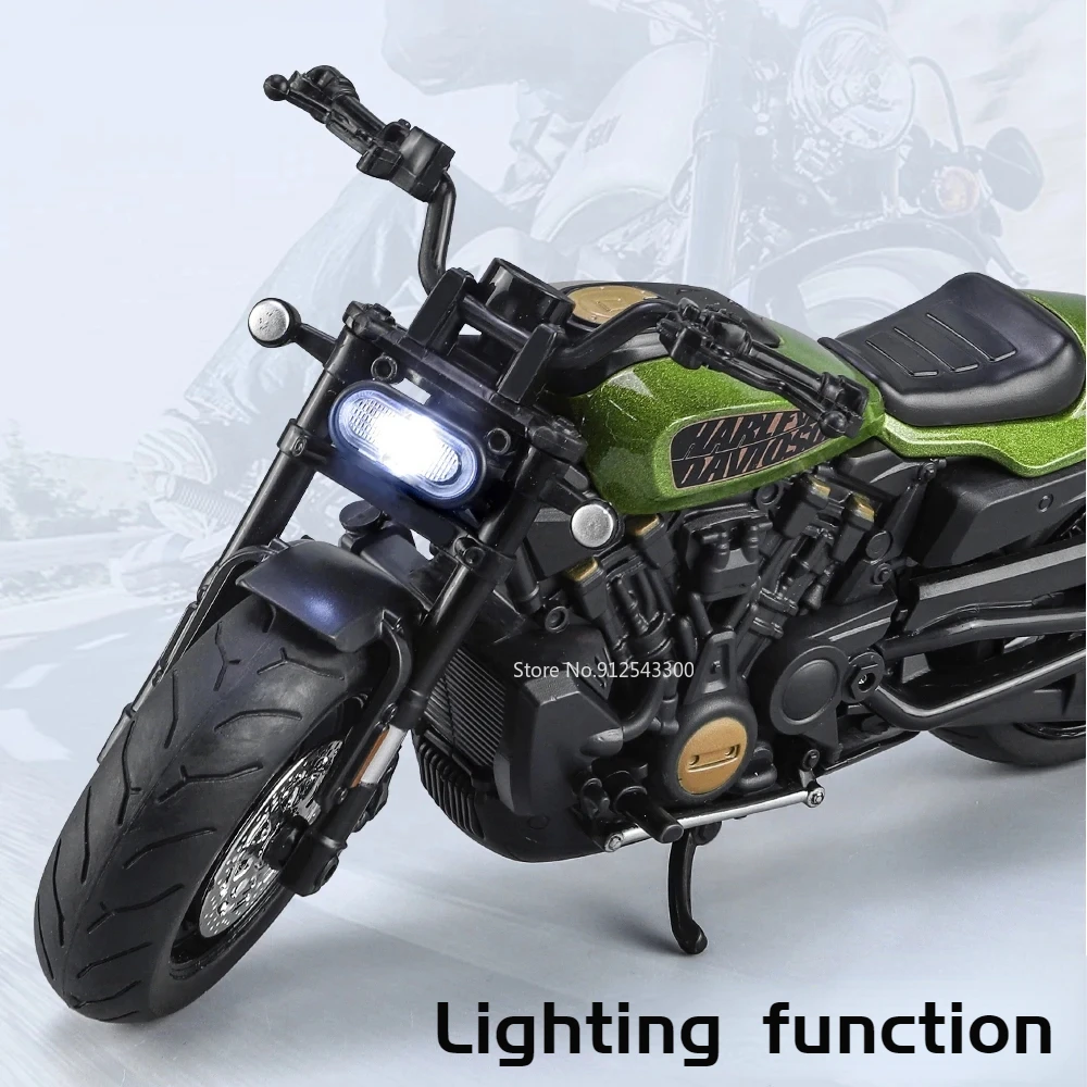 1/12 Scale Halei Sporter SS Alloy Motorcycle Model Toys Diecast Sound Light Model Motorcycle Toy for Boy Holiday Gift Collection