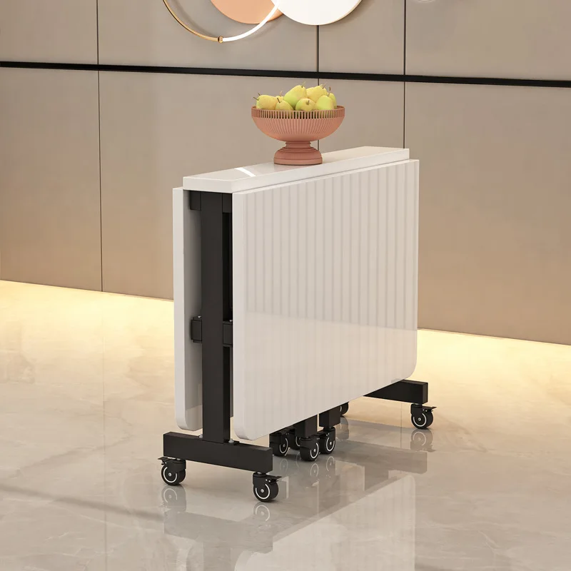 

Simple folding dining table household small apartment invisible multi-function movable and retractable simple restaurant eating
