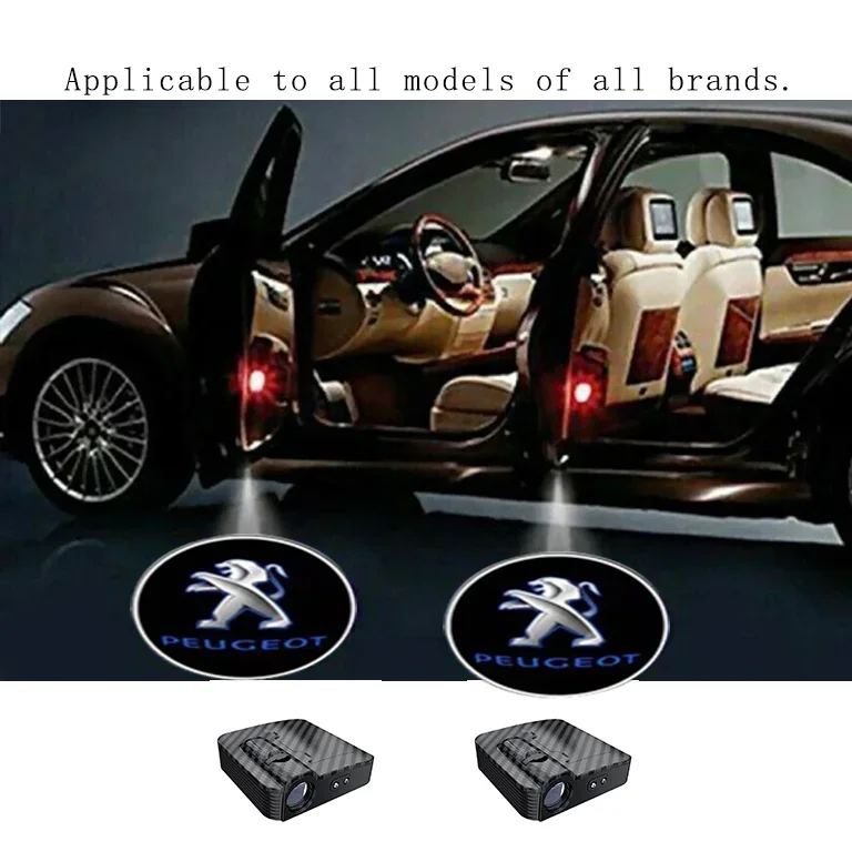 

LED Car Welcome Light with car Logo Projector Easy Installation For Peugeot 208 E-208 2008 E-3008 308 3008 508 208-GT 504truck