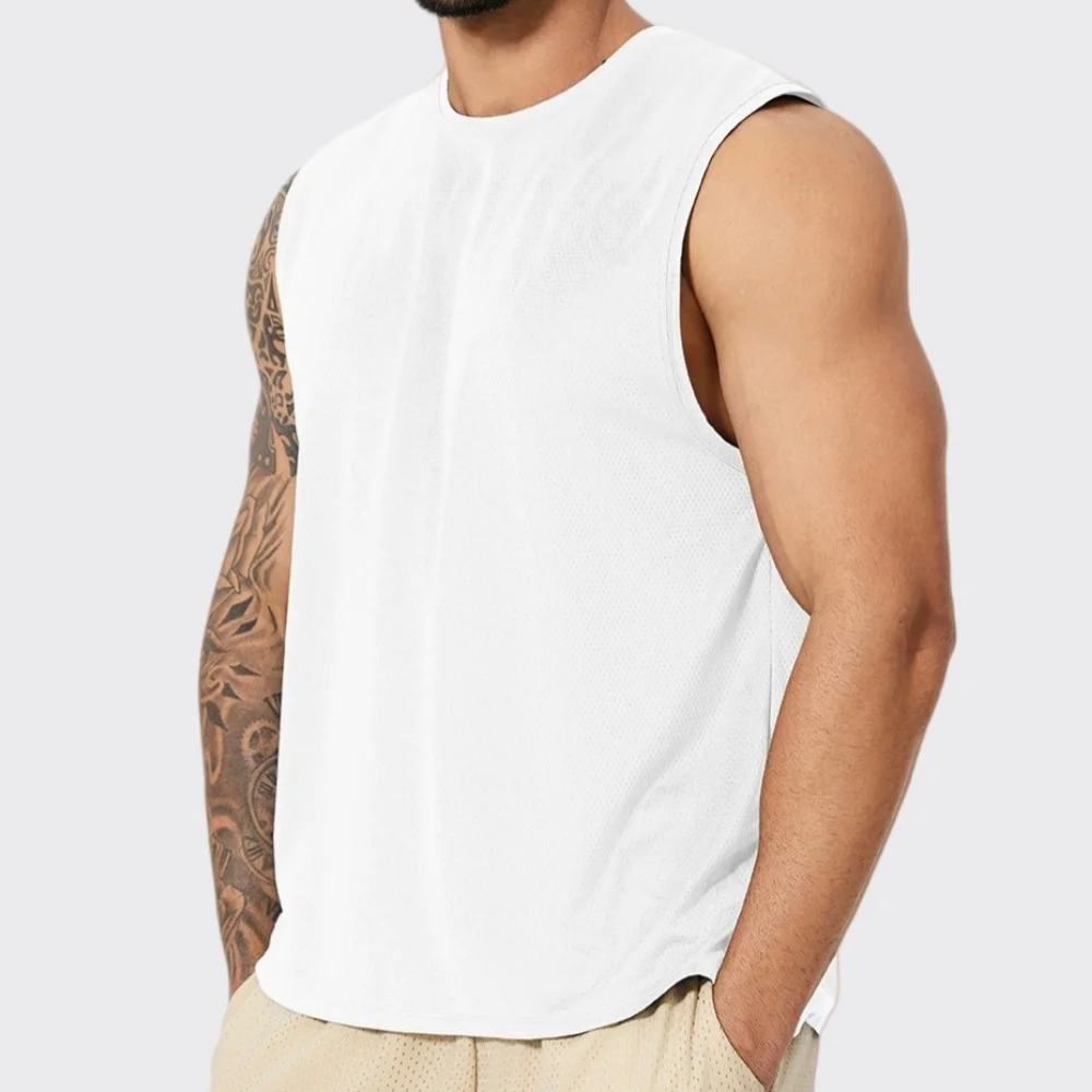 Men Bodybuilding Tank Top Men Sleeveless Gym Shirt Quick Dry Sportswear Male Running Fitness Compression Vest Workout Muscle Top
