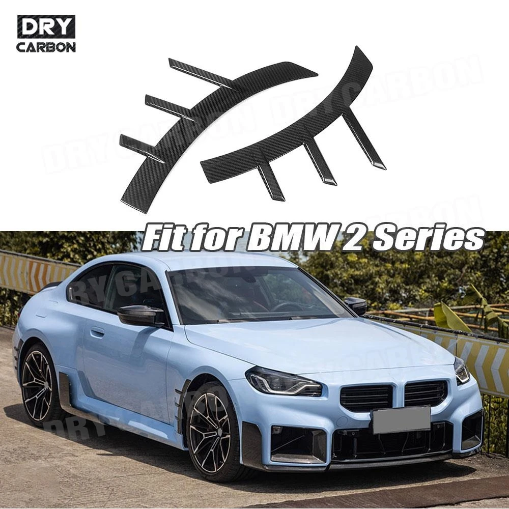 

Dry Carbon Fiber Front Bumper Side Fender Trim Spoiler Body Kits for BMW 2 Series M2 G87 2023+ FRP Black Car Accessories