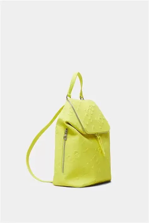 Foreign Trade Spain D Fashion Yellow Backpack with Simple Letter Printing, New Special Offer