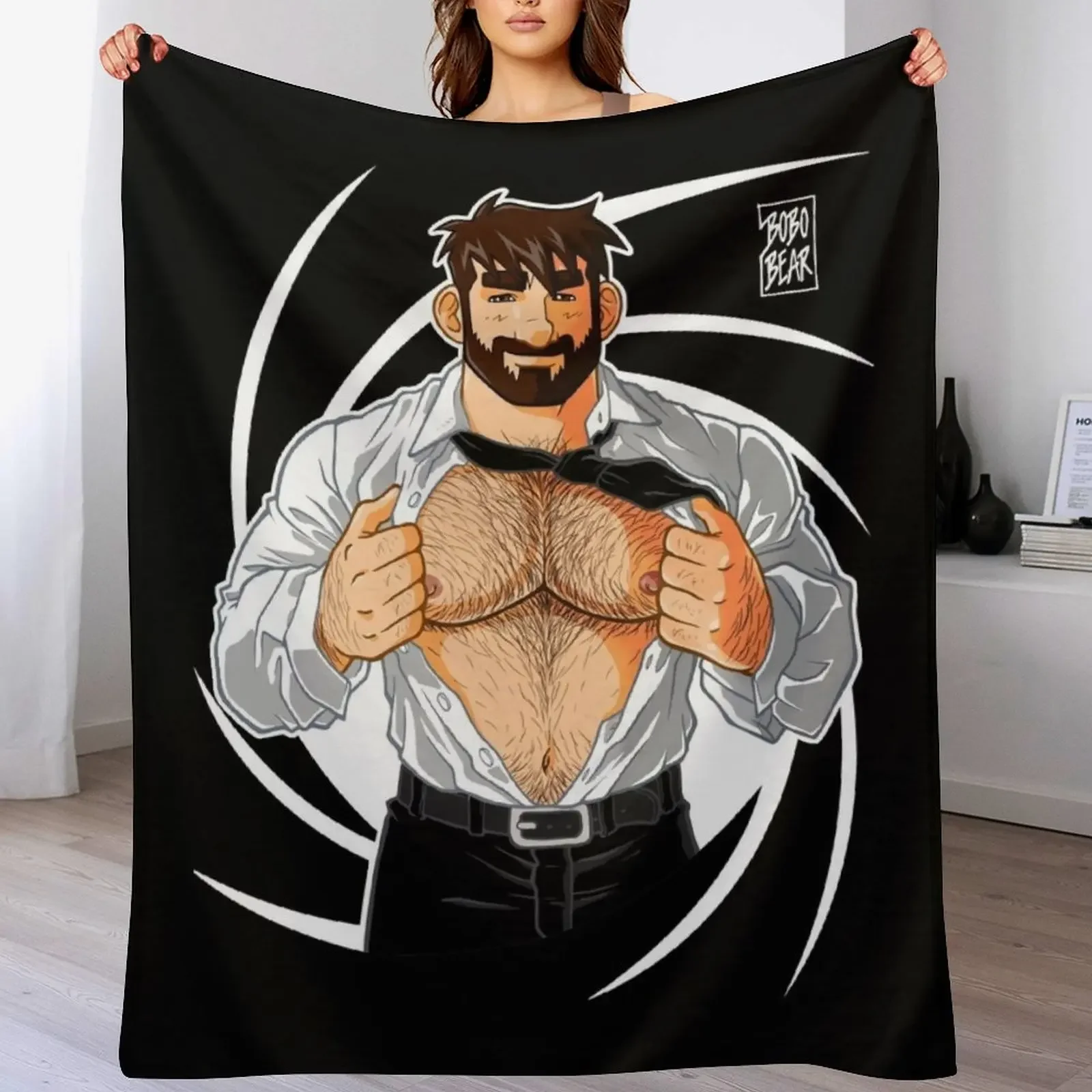 

ADAM LIKES SPY MOVIES Throw Blanket Stain Resistant Cozy Warm Blanket