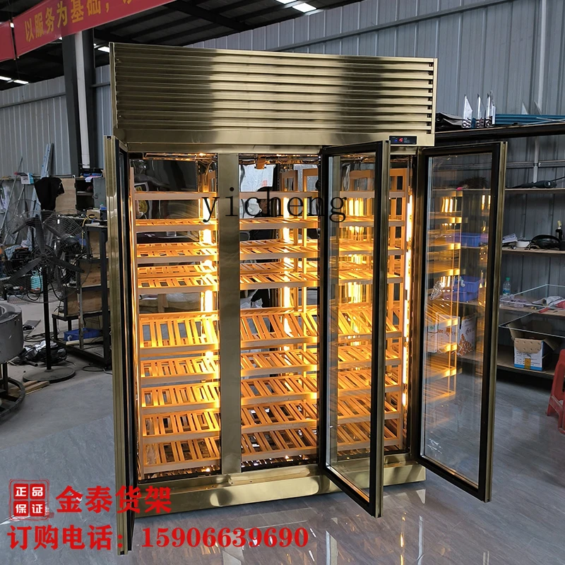 

TQH stainless steel constant temperature wine cabinet modern simple display cabinet stainless steel wine cabinet villa constant