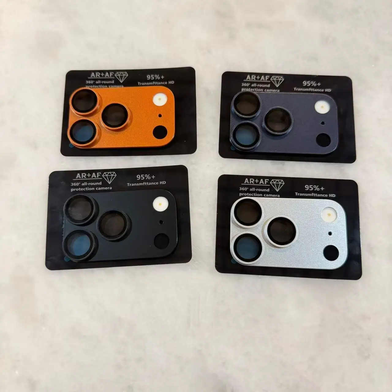 Dark Blue Colour For IPhone 17 Pro Max 17 Pro Camera Lens Accessories Tempering Glass 360° All -Round Camera Protector Glass