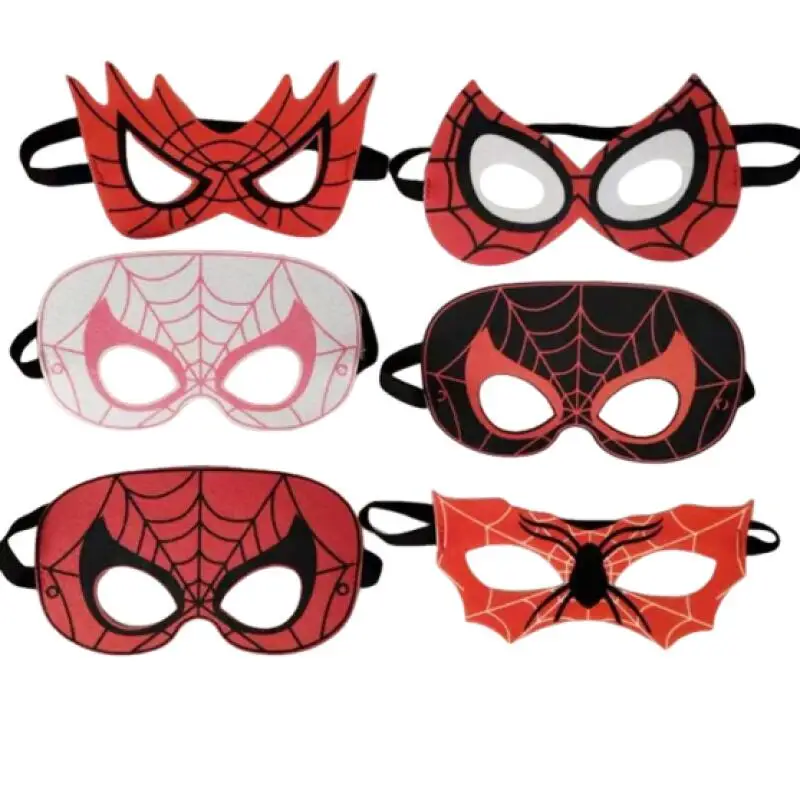 5 pièces/lot, accessoire de cosplay amusant Spiderman pour garçon et fille, fête d'Halloween, masque pour les yeux en feutre blanc Gwen Stacy, jeu de rôle, cadeau d'anniversaire