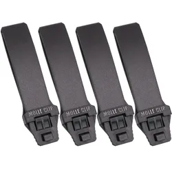 Short Tactical Molle System Black 3 Inch Clip Strap Universal For Attaching Pouches Sheaths And Other MOLLE Compatible Items