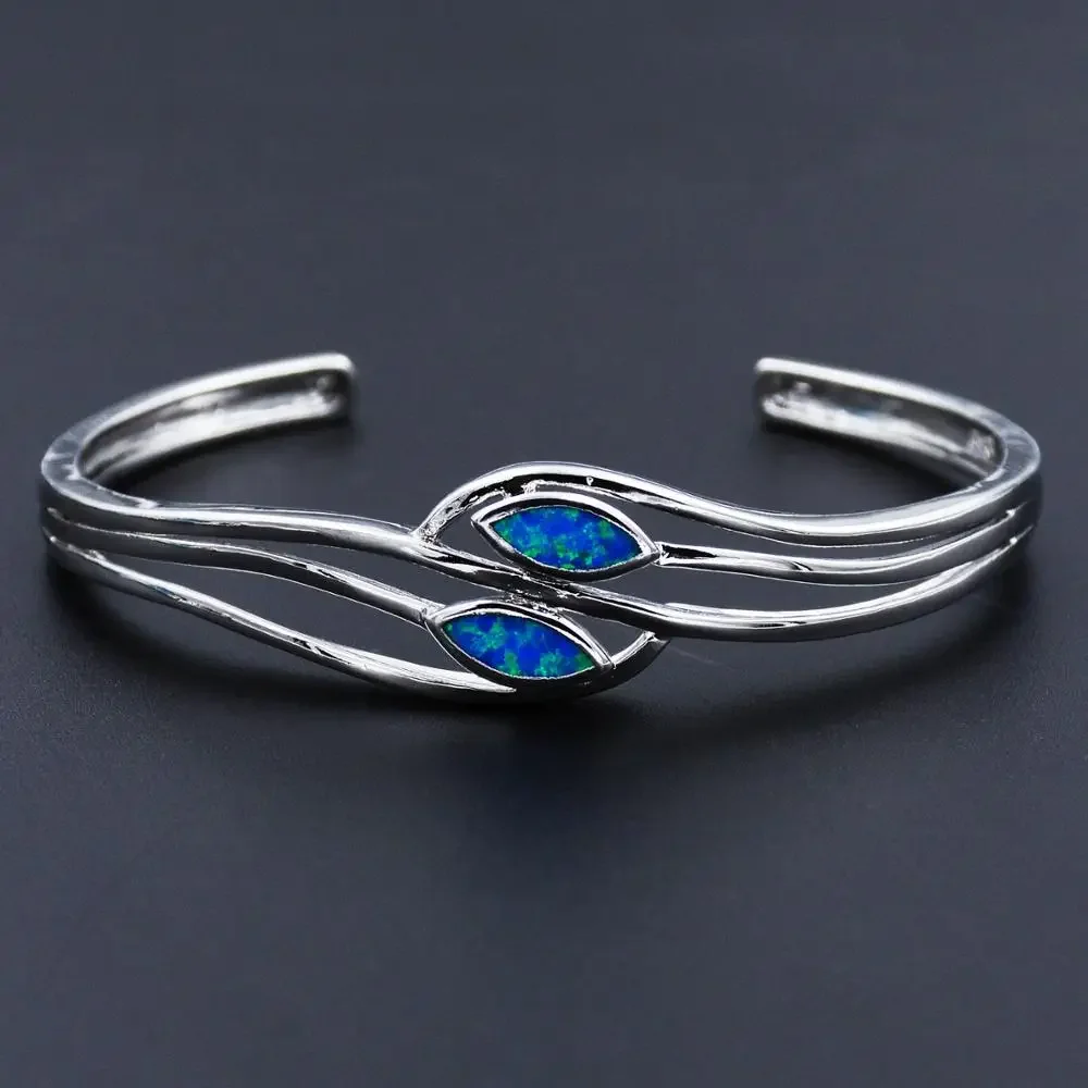 

JLB-052 New Blue Opal Fashion Conch Bracelet Jewelry Gift