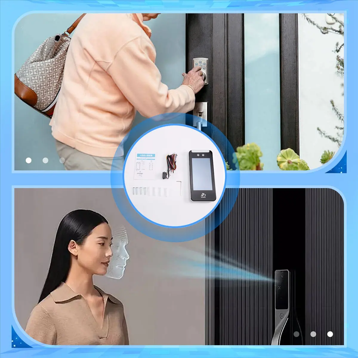 5 Inch Touch Screen Server IP WIFI Face Recognition Access Control Face Time Attendance Machine