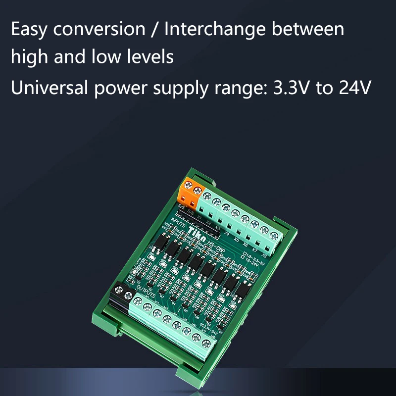 Single-chip microcomputer industrial control computer PLC conversion module board, PNP to NPN level conversion of high and low v 2
