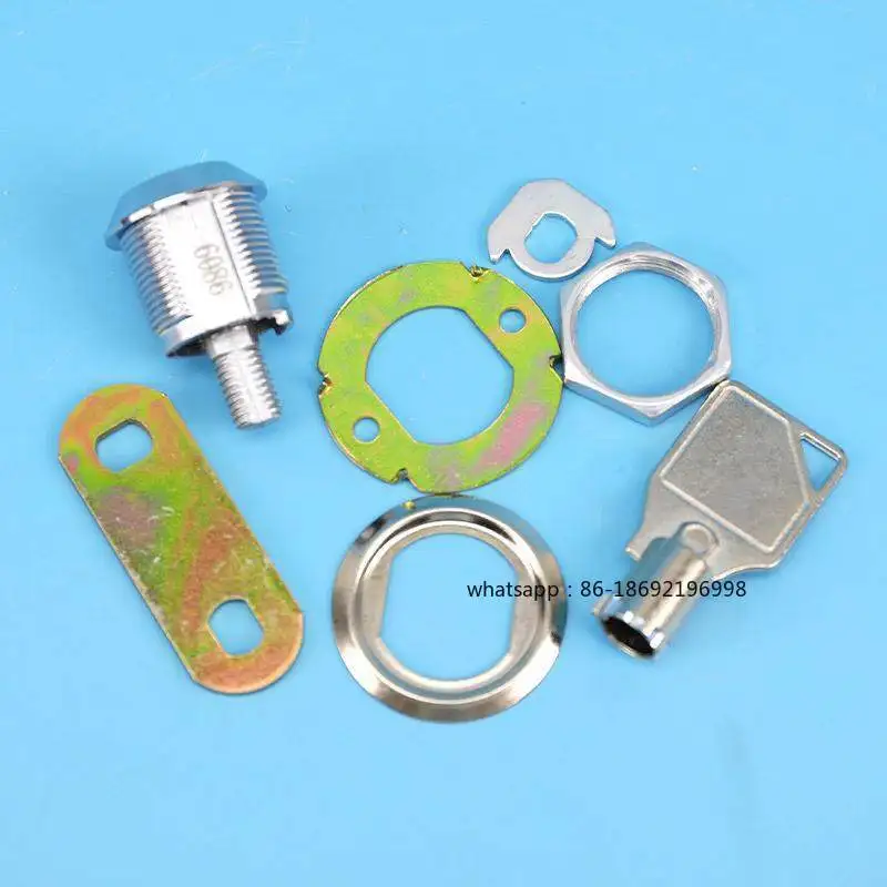 Game Machine Door Lock with The Same Number, Open Video Game Accessories, Doll Machine Plum Blossom Round Hole Lock 6086 Key