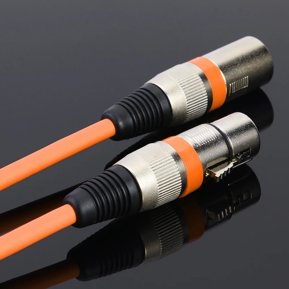 1.8m 3Pin XLR ชายไป XLR หญิงเสียงไมโครโฟนสายเคเบิลอะแดปเตอร์สายไฟ