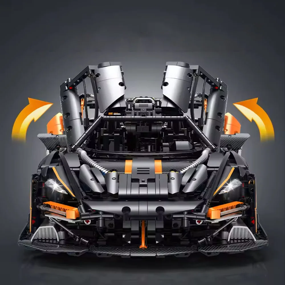 AUF LAGER Sen-na MOC Maikailun 1:8 RC Sportwagen Senna Bausteine Ziegel Montage Modell Spielzeug für Jungen Weihnachten geschenk Set