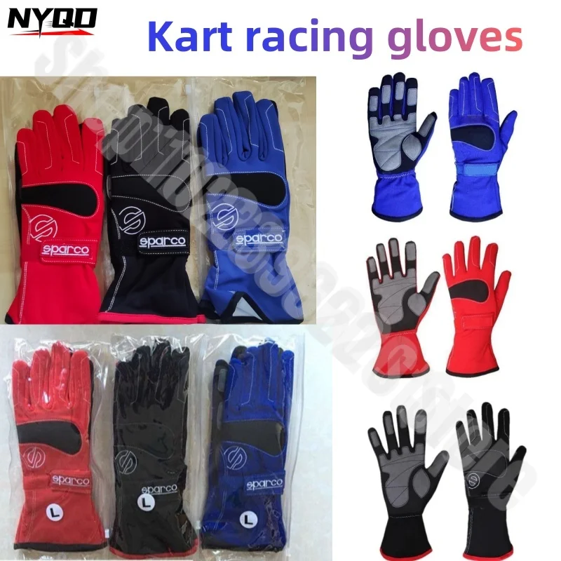 Gants de Course de Kart Respirants et Imperméables, Antidérapants, RL, Tous les Doigts, Écran Tactile, F1, AUTO