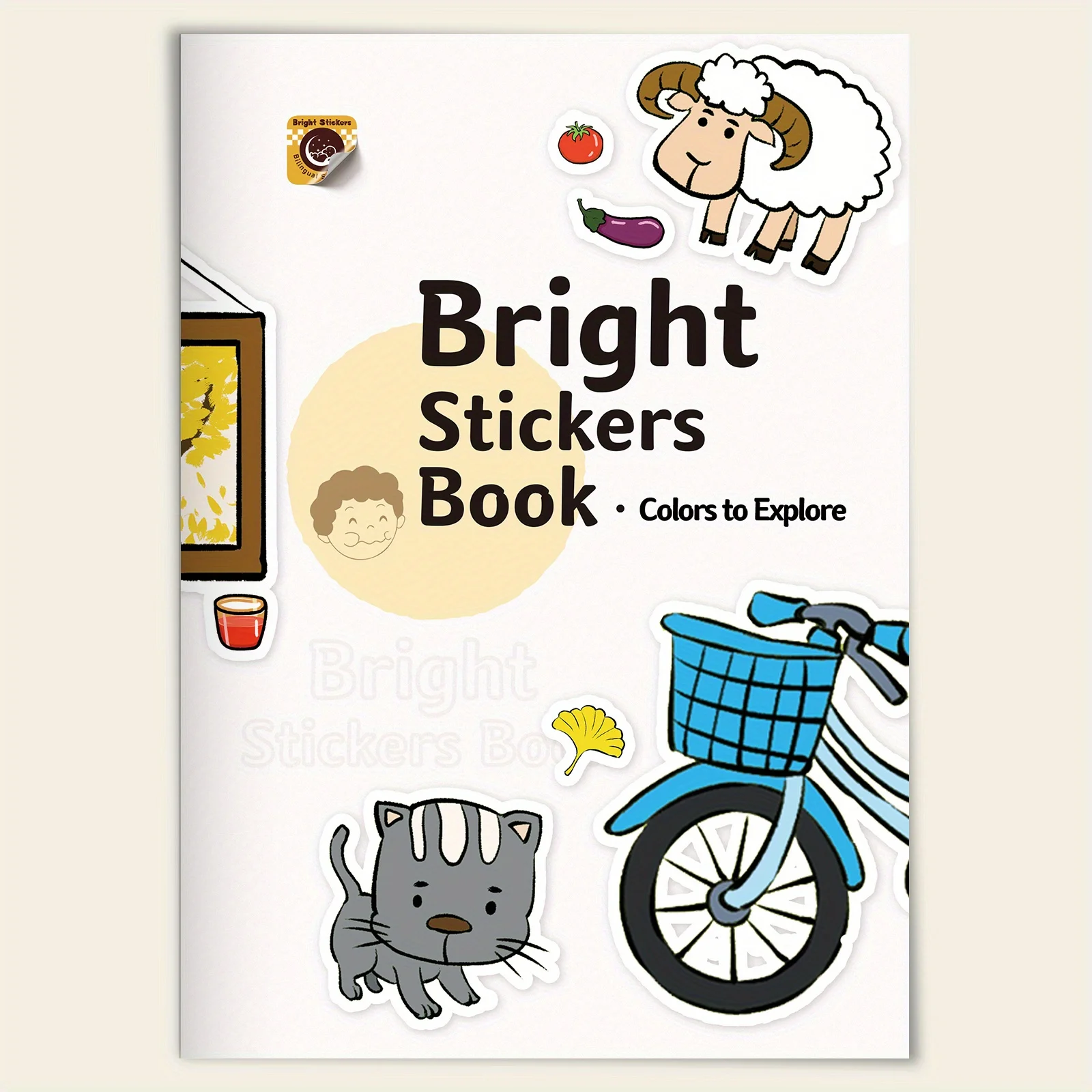 Bright Stickers Book, Colors to Explore Activity Book for Kids with Fun Removable Stickers, Animals, Objects