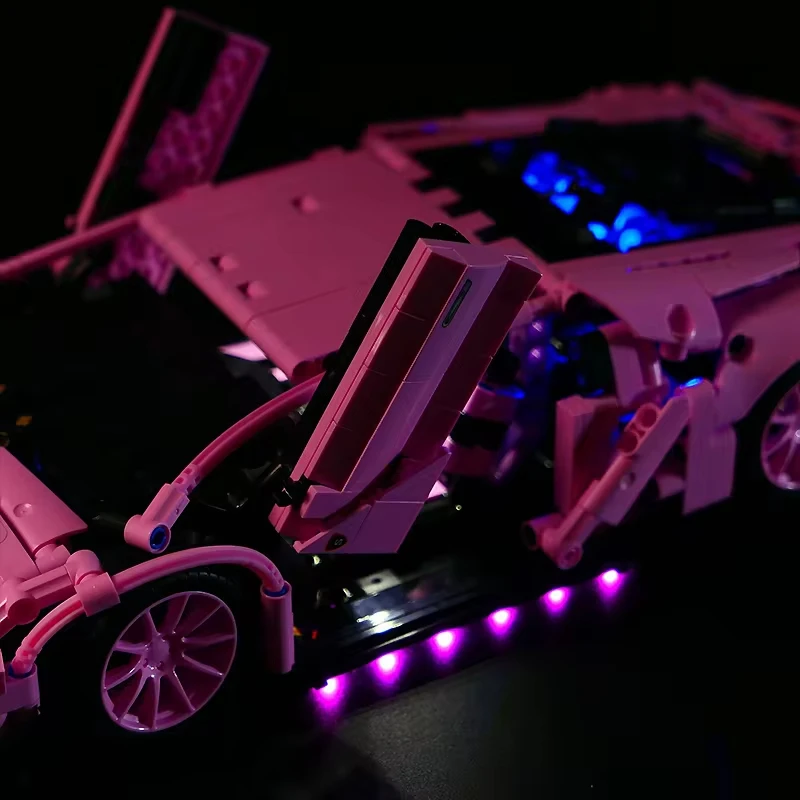 RC DIY LED-Licht-Kit für Lego 8609 technischen Sportwagen Baustein-Set (nur LED-Licht, ohne Blöcke Modell)