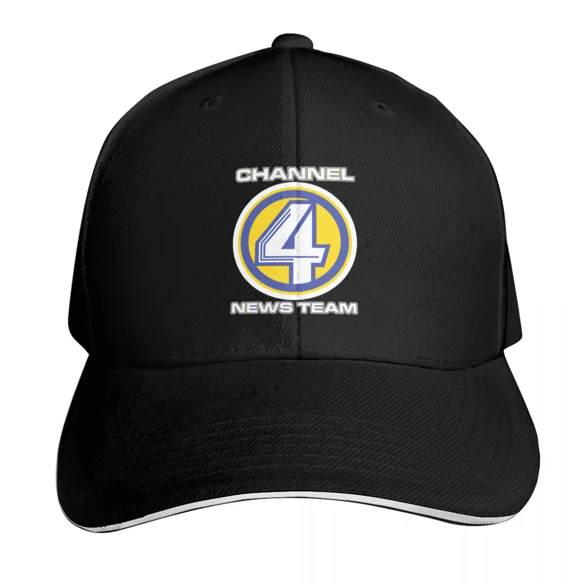 Channel 4 News Team (ANCHORMAN) Baseball Cap Vintage Retro Embroidered Lightweight Packable Gift for Him Her