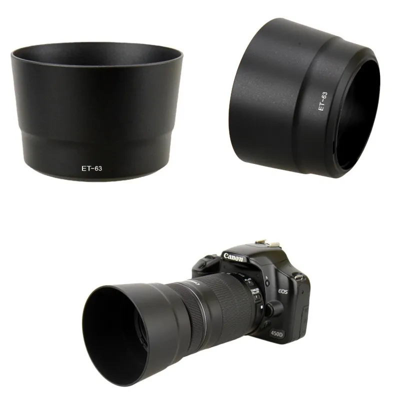 ET-63 ET63 Camera Bayonet Lens Hood for Canon EF-S 55-250mm f/4-5.6 IS STM 58mm Lens