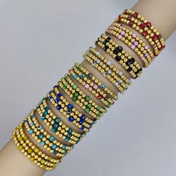 KKBEAD Turkish Evil Eye Bracelet for Women Multilayer Beaded Bracelets Jewelry 18 K Gold Plated Pulseras Femme