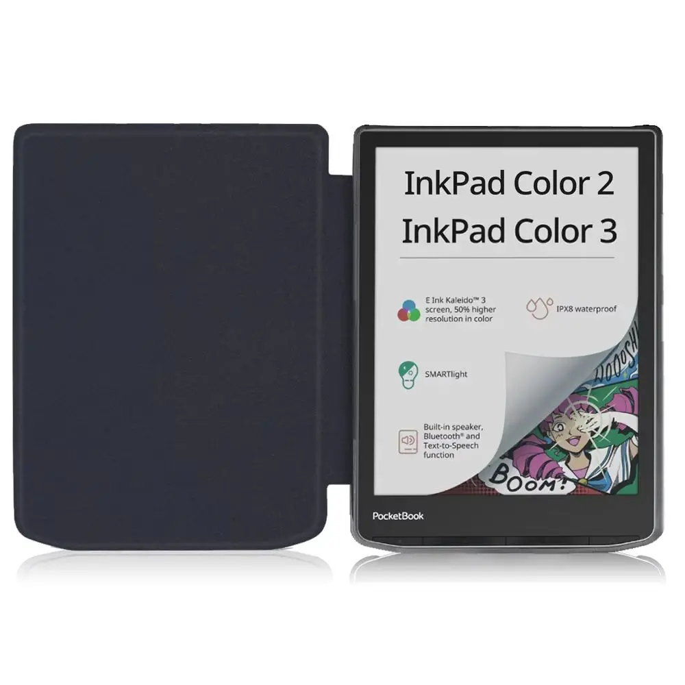 Case for Pocketbook Inkpad Color 2/Color 3 PB743., Light Weight Slim Shockproof Premium Leather with Auto Sleep Smart Case
