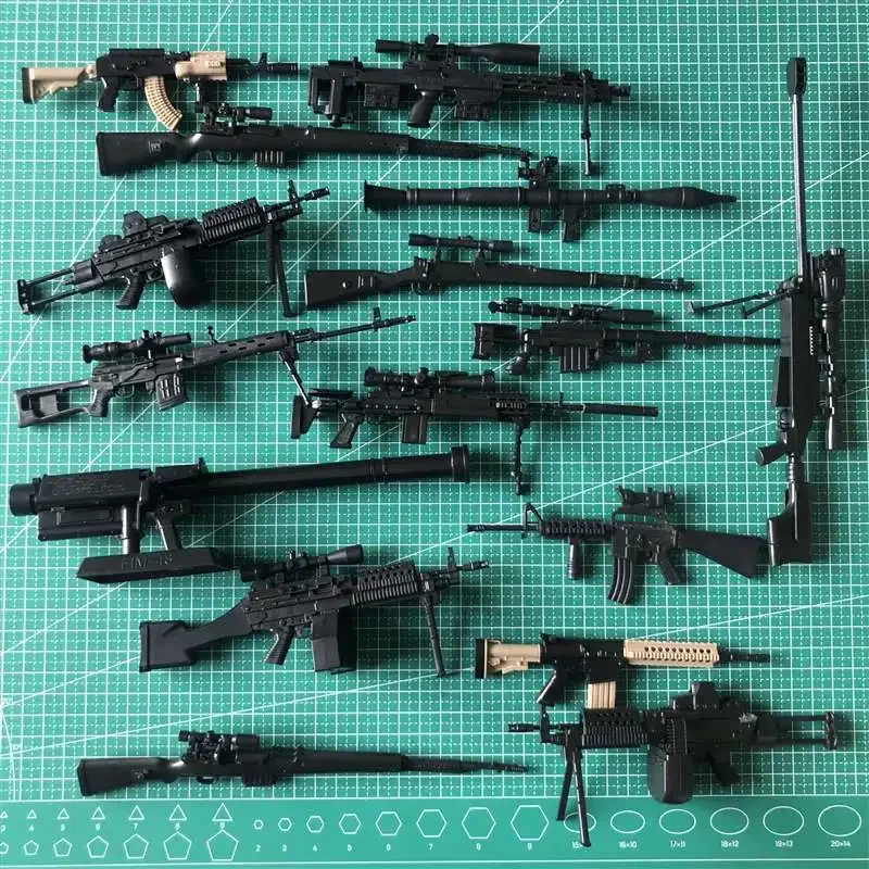 Finished Gun Model 1/6  AK47 98K ACR STV40 Rifle Weapom Model No Need Assemble