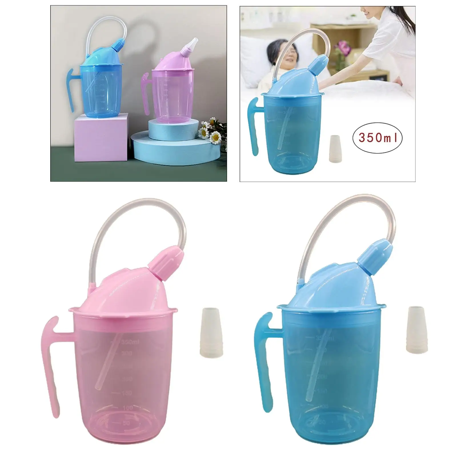 

350ml Straw Cup with Straw Dustproof Feeding Cup Nursing Bottle Sippy Cup for