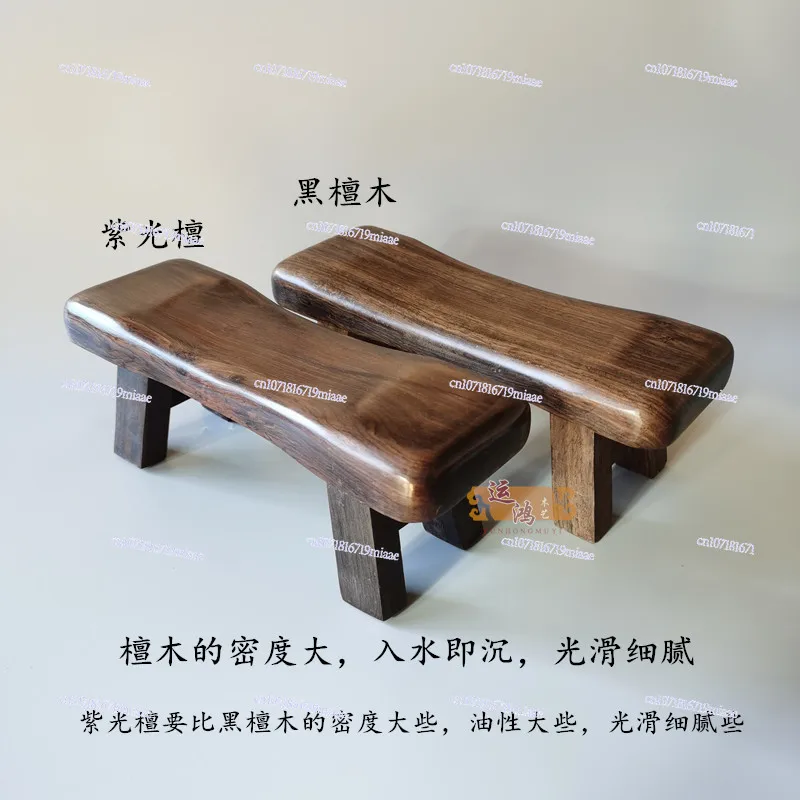 Chicken wing wooden stool pillow Solid wood cervical spine health pillow Small bench massage cool summer pillow Hardwood sleepin