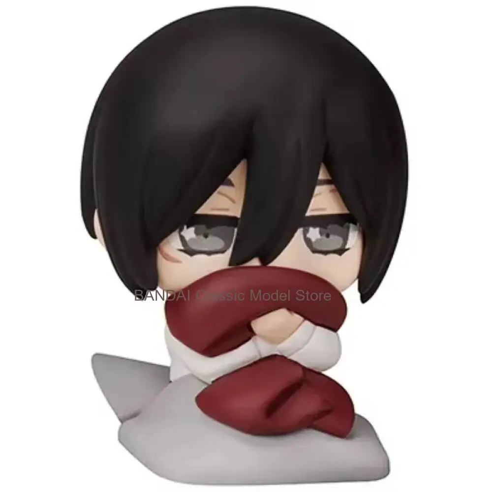 Anime Attack on Titan Gashapon Toys Sleep Style Mikasa Levi Ackerman Eren Armin PVC Figure Model Decoration Children's Gifts