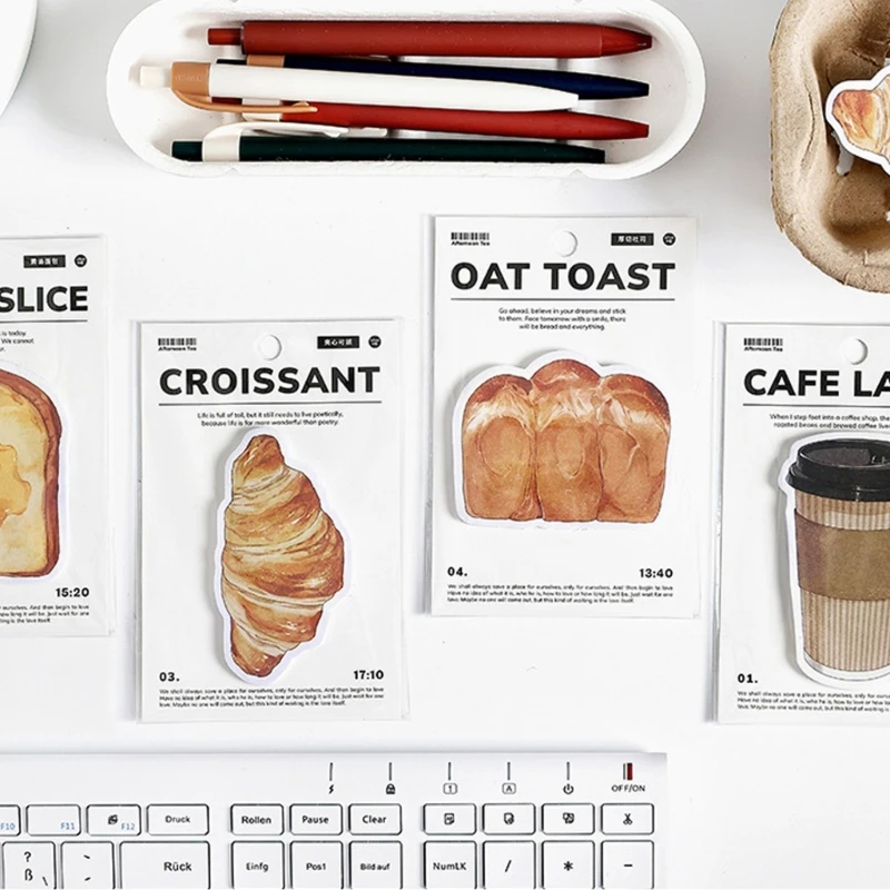 Кофе и хлеб тематическая нота Бумана 30sheests/Pad Adheive Note Pocket Note Paper D2RC