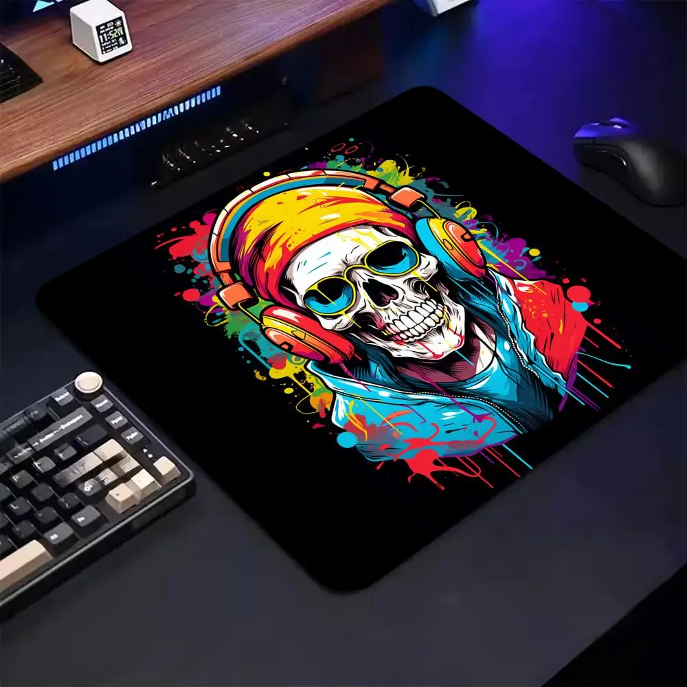 Pop Skull Graffiti Mouse Pad 40X45 Large Square Computer Office Game Table Mats Rubber Anti-slip Mousepads Small Decor Desk Pads