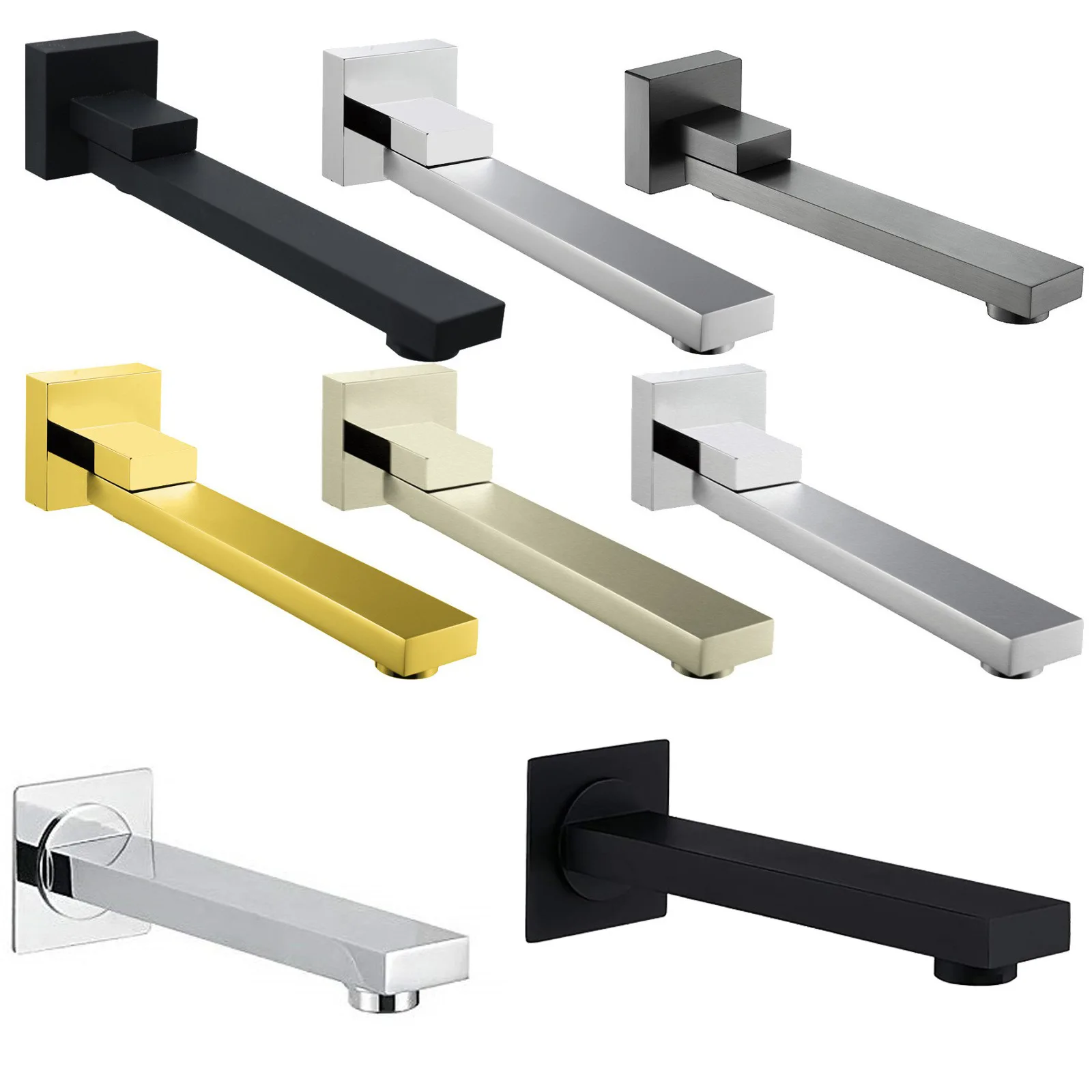 

Складной квадратник под водой, аксессуары для душа из матового золота, интерфейс NPT, оптовая продажа от производителейUSandCanadian