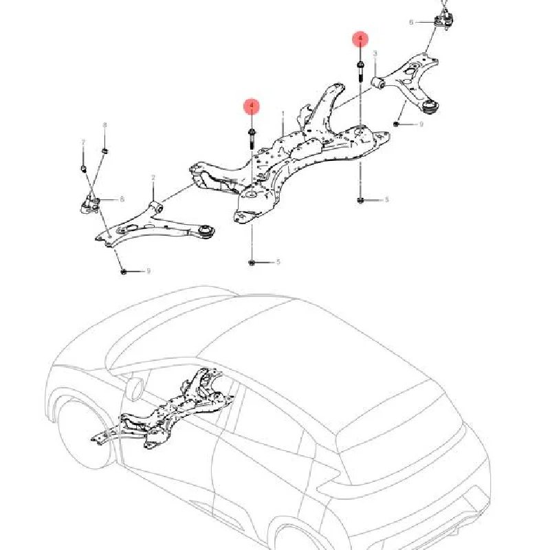 For Byd Seagull Dolphin Mini 2022-2025 Eqe-03013 Front Subframe Original Car Accessories Para Auto Tools