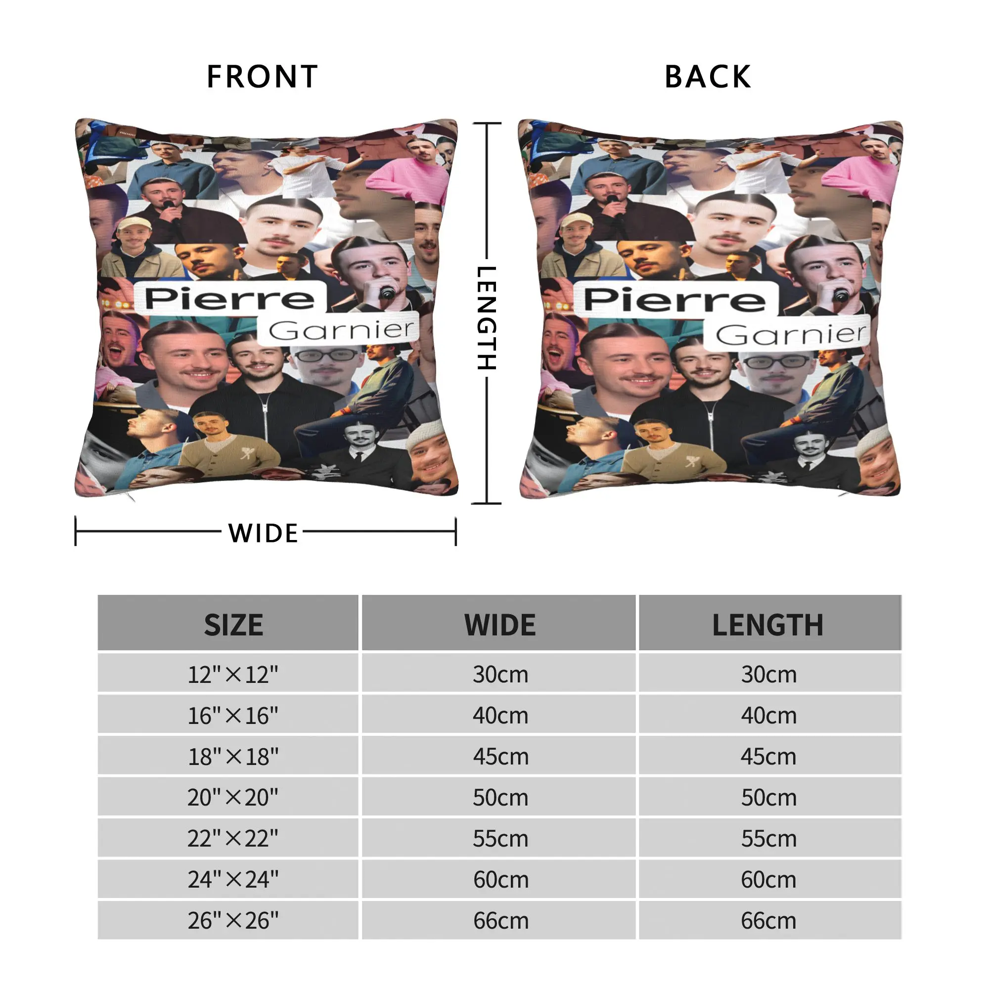 Pillow Case Pierre Edgar French Singer Graphic  Pillow Cover For Sofa Home Decor Retro Trendy Pillowcases