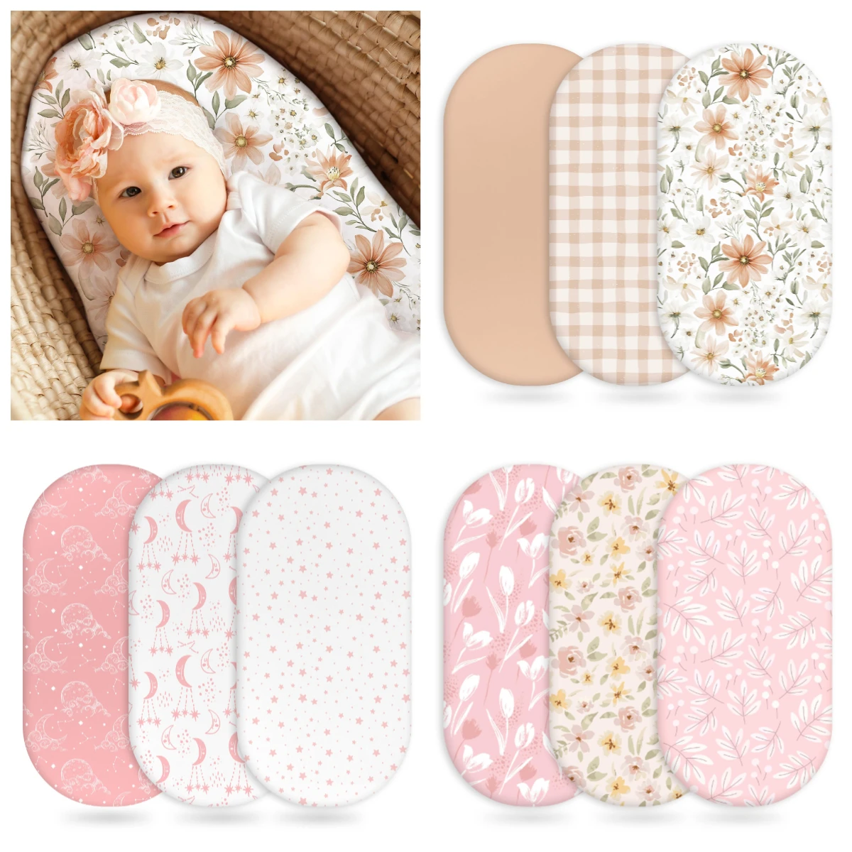 3pack-stretchy-bassinet-sheets-for-baby-soft-breathable-baby-bassinet-mattress-sheets-fit-for-oval-cradle-moses-basket-rectangle