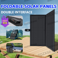 300W Portable Solar Panel Kit, 12V/24V Foldable Solar Charger with USB/Type-C Outputs for Power Station Outdoor Camping RV Home
