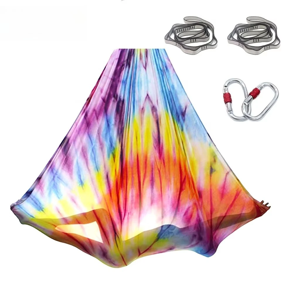 Aerial Yoga Swing Hammock 100% Nylon Mandala Gradient Color Aerial Swing Hammock