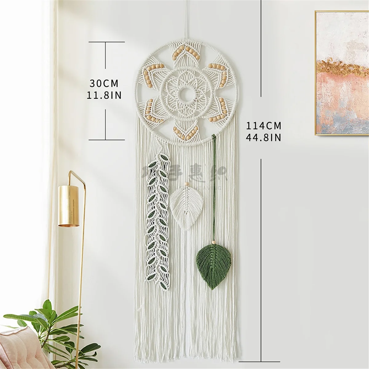 Macrame Dream Catchers for Bedroom Dream Catcher Wall Decor Large Boho Wall Hanging with Woven Leaves Decor Ornament