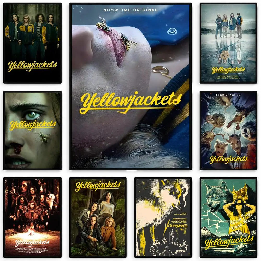 TV Yellowjackets Poster Waterproof Self-adhesive Stickers, Coffee Dorm Bedroom Wall Decals, Gift