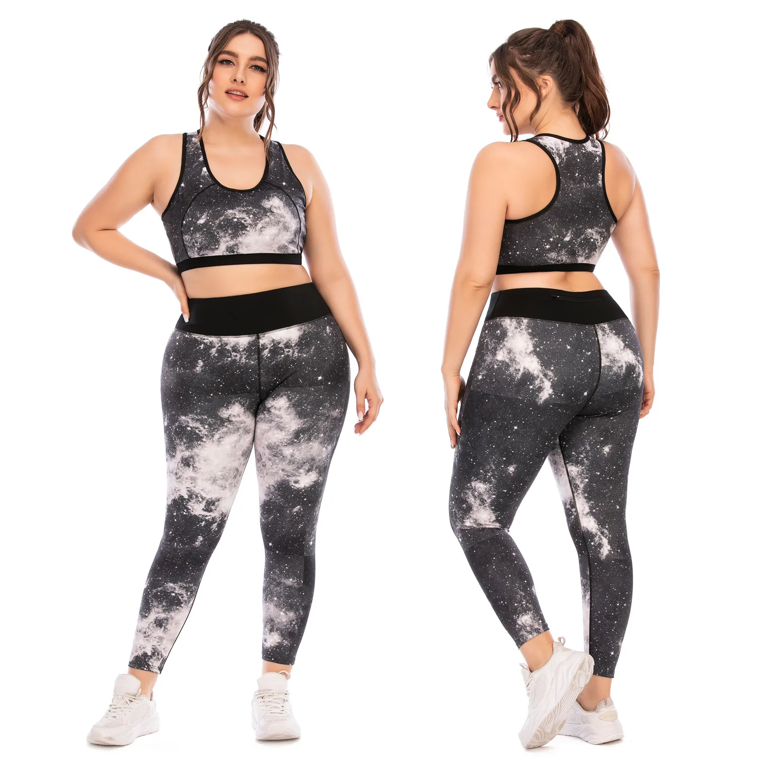 

Women Tracksuit Yoga Suit Sportswear Sportsuits Plus Size For Female Gym Sport Running Sets Female Large Tacking Wear