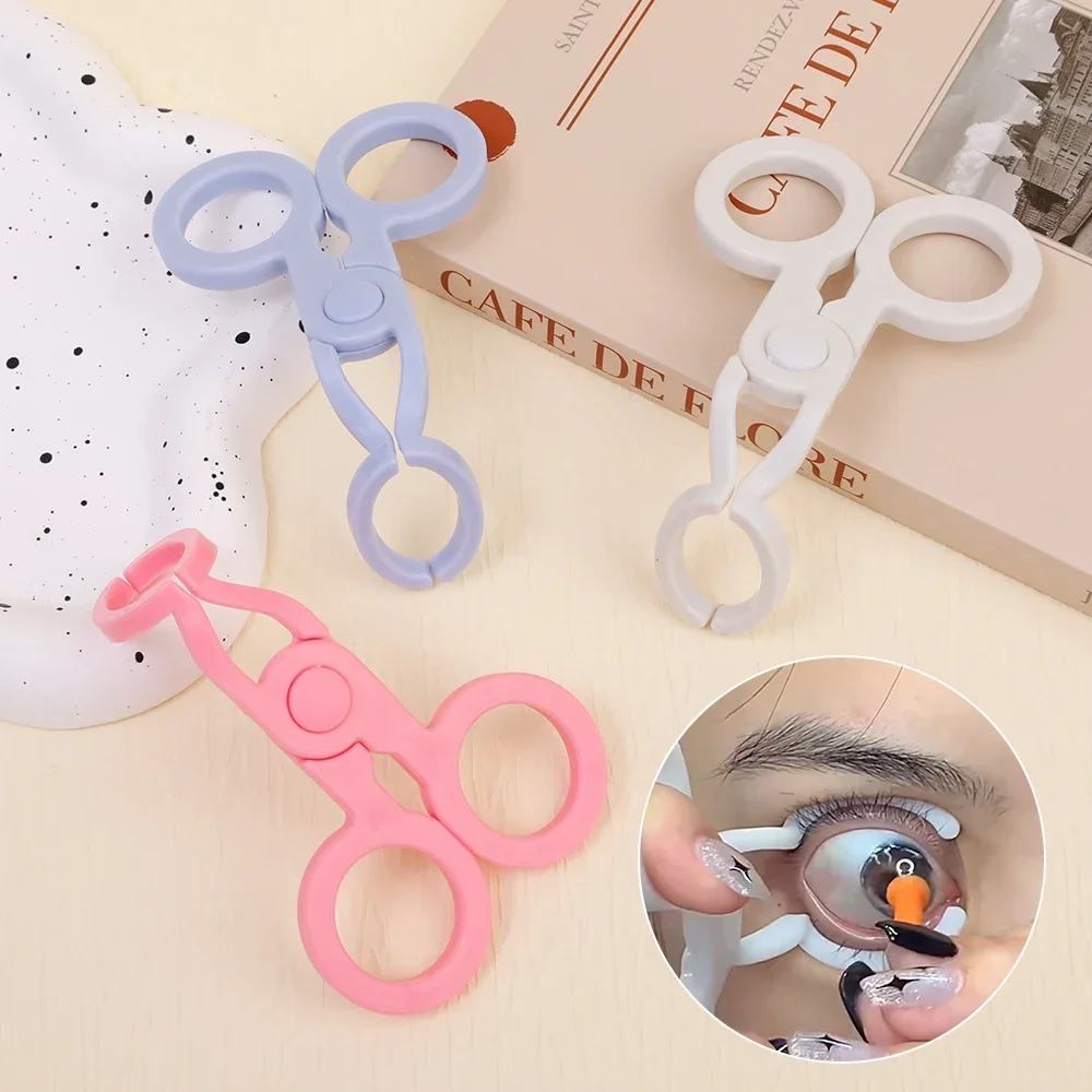 3pcs Women Eye Care Contact Lenses Inserter Remover Plastic Soft Tweezer Stick Wearing Tool Accessories Novice Eyelid Lifters