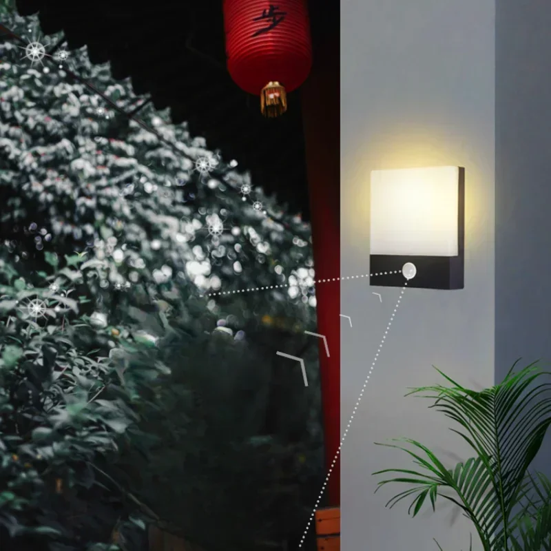 

LED Motion Sensor Wall Light IP65 Waterproof Outdoor Garden Decor Lamp for Home Decor Modern Nordic Wall Sconce Porch Lights