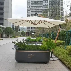 2023 nuevo paraguas de playa sombrilla a prueba de viento jardín al aire libre cafetería grande paraguas romano