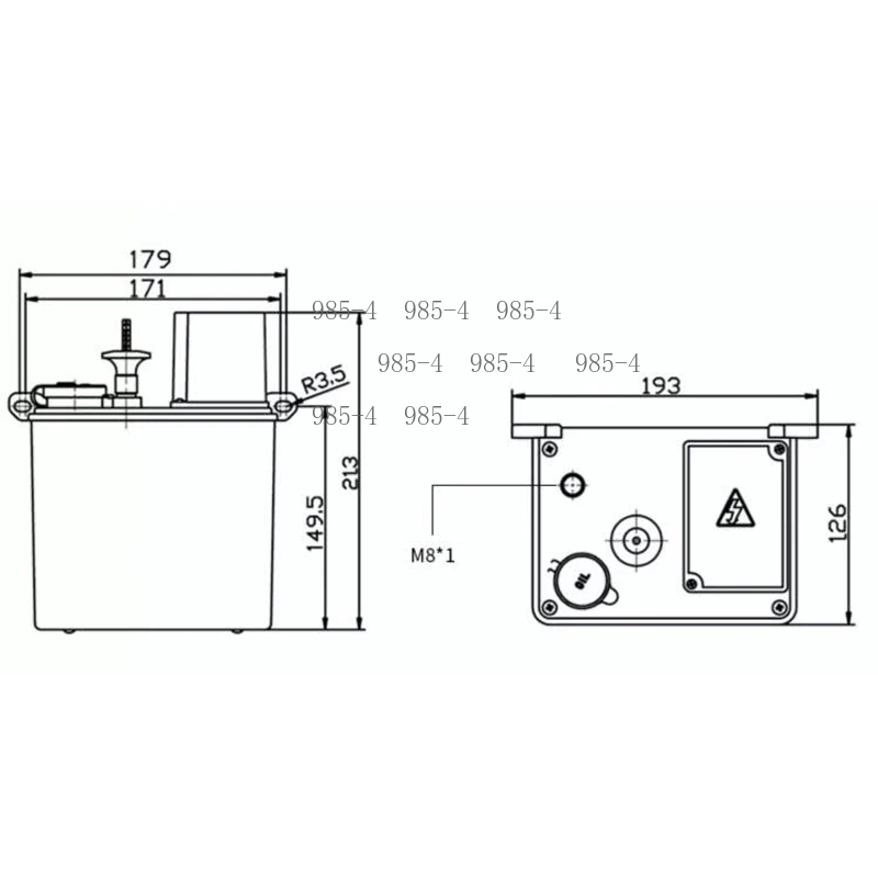CNC Machine Tool Lubricating Oil Pump 220V Electric Intermittent Automatic Lubrication Pump