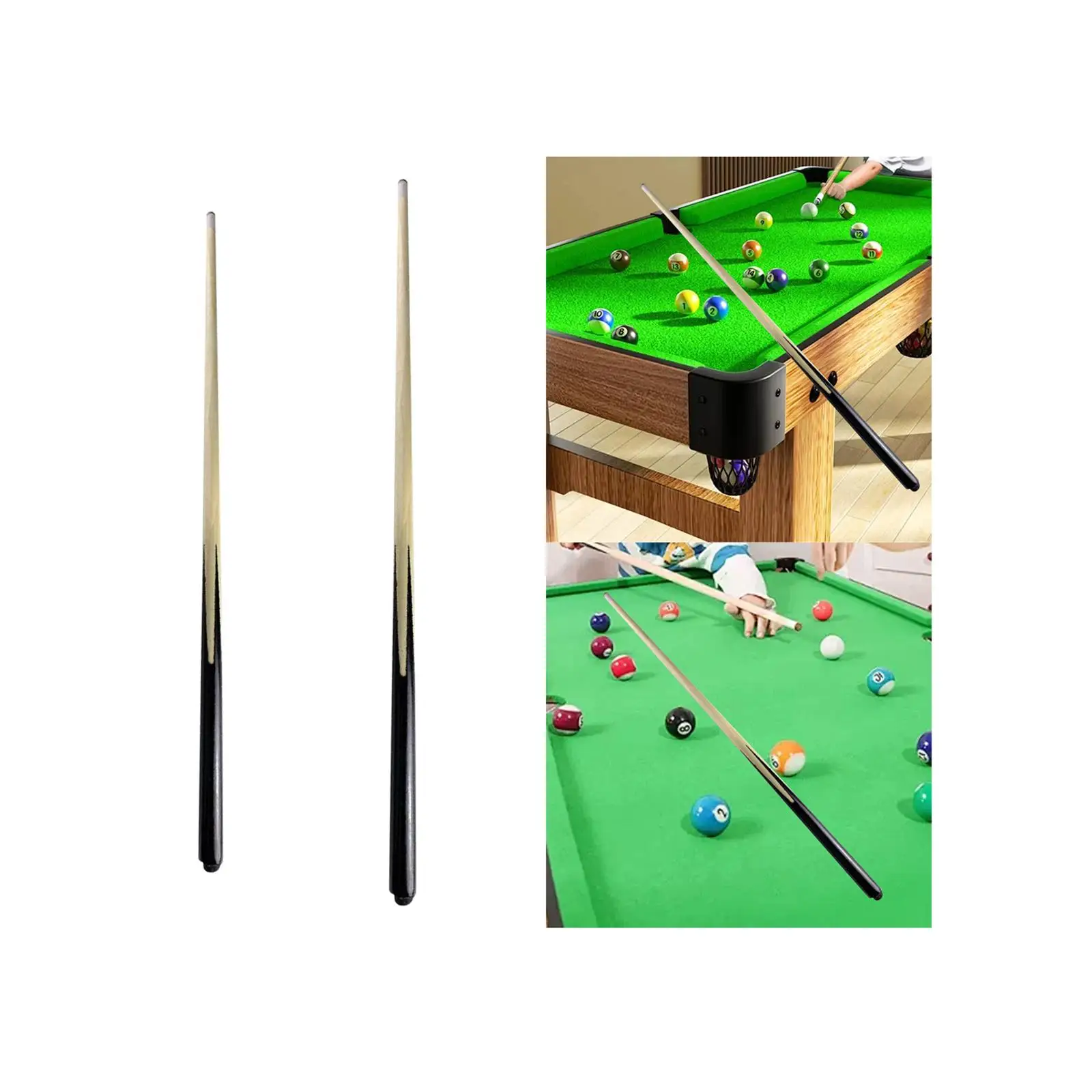 Kids Pool Cue Wood 11mm Tip 26.7 Inch Adjustable Billiards Stick Beginner Cue for Children Practice Sets