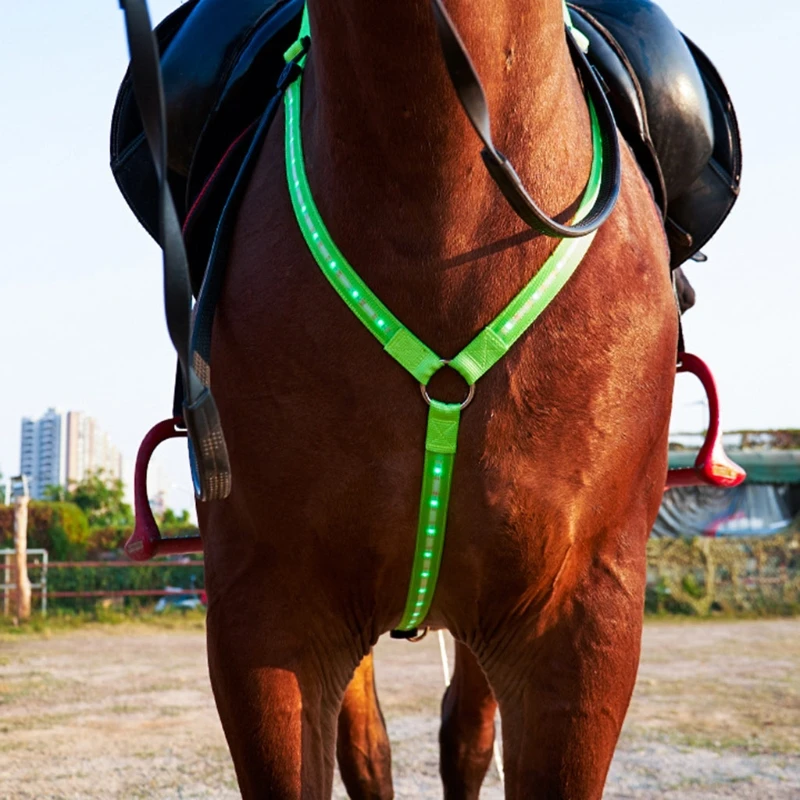 Reflective Safety Vest Belt for Night Horseback Riding Luminous Horse Chest Drop Shipping