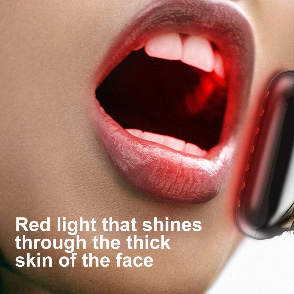 豪華なレザーギフトボックス包装レッド美容機器大面積フェイシャルコンタクトガイドギフトに最適スキンケアツール