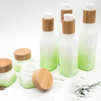 

Прямая продажа, бамбуковый лосьон, бутылка с насосом, квадратная маска, белая фарфоровая банка, белый фарфоровый контейнер, лицо, крем-лосьон, эмульсия